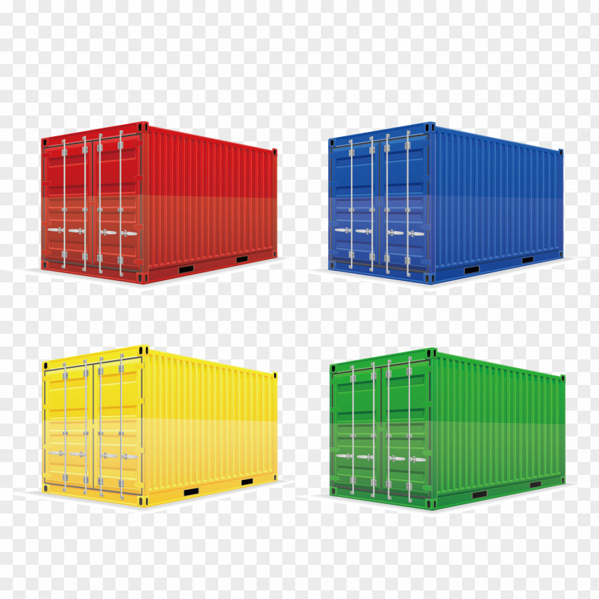 Vector Container Intermodal Shipping Cargo Freight Transport PNG