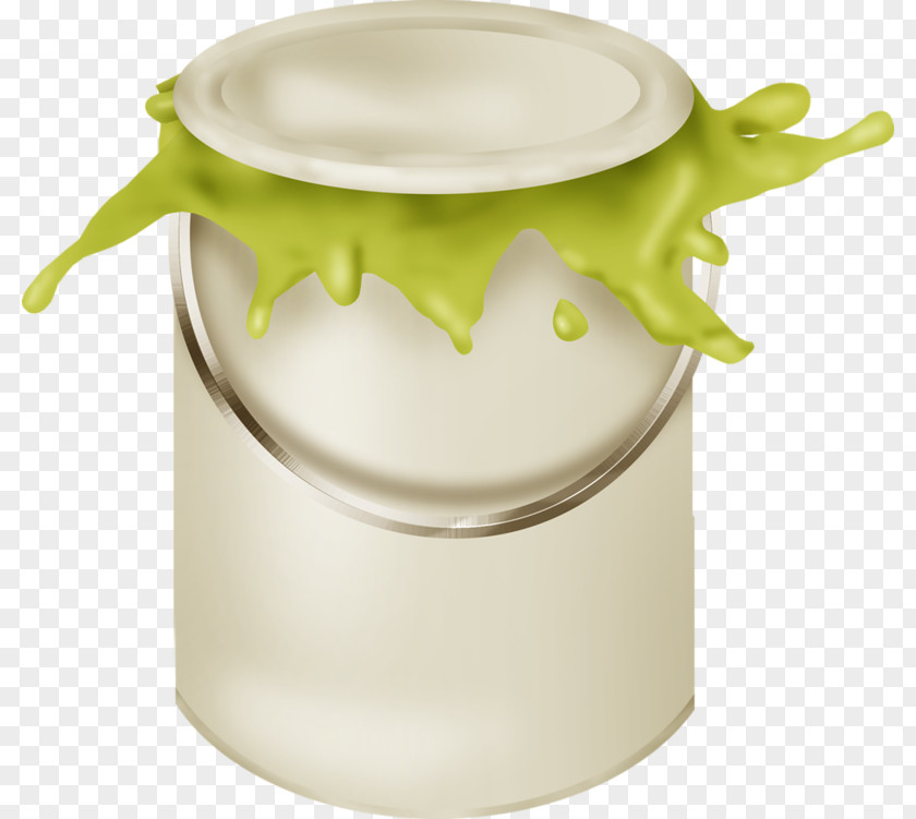 Yellow Bucket Painting Pigment PNG