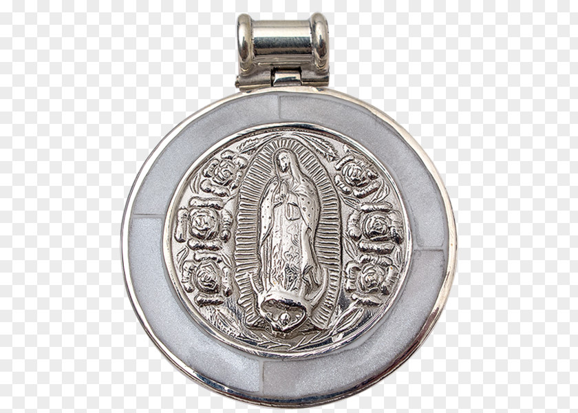 Medal Our Lady Of Guadalupe Silver PNG