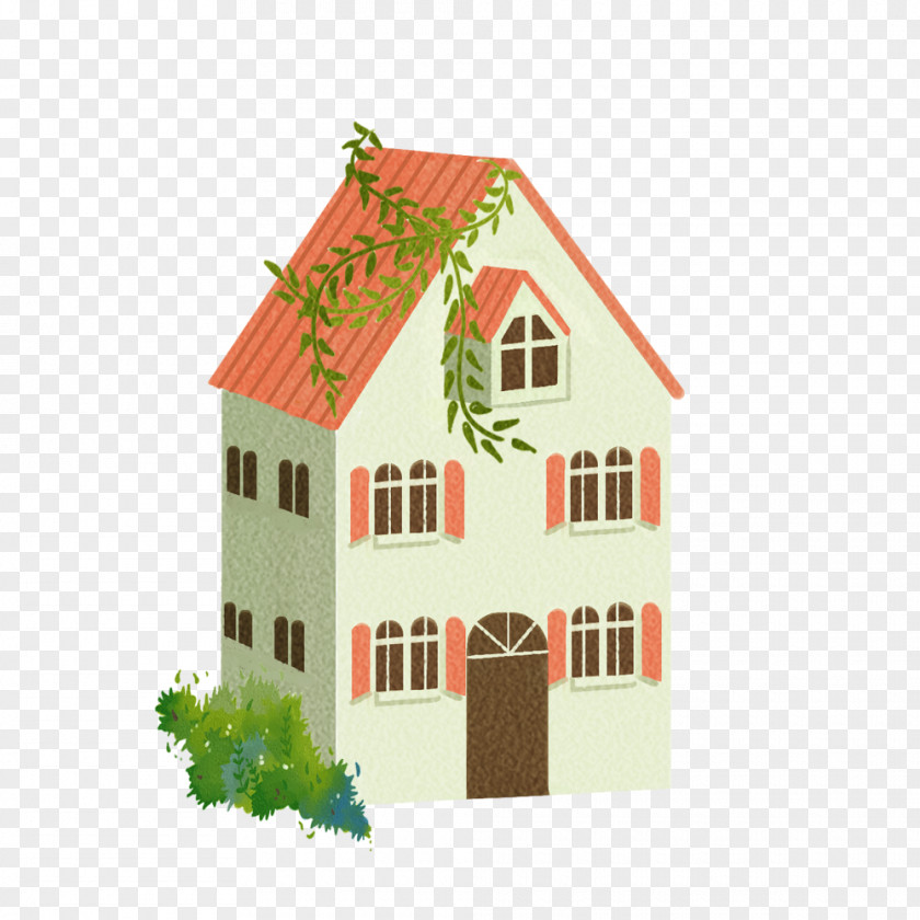 Orange House Home Building Computer File PNG