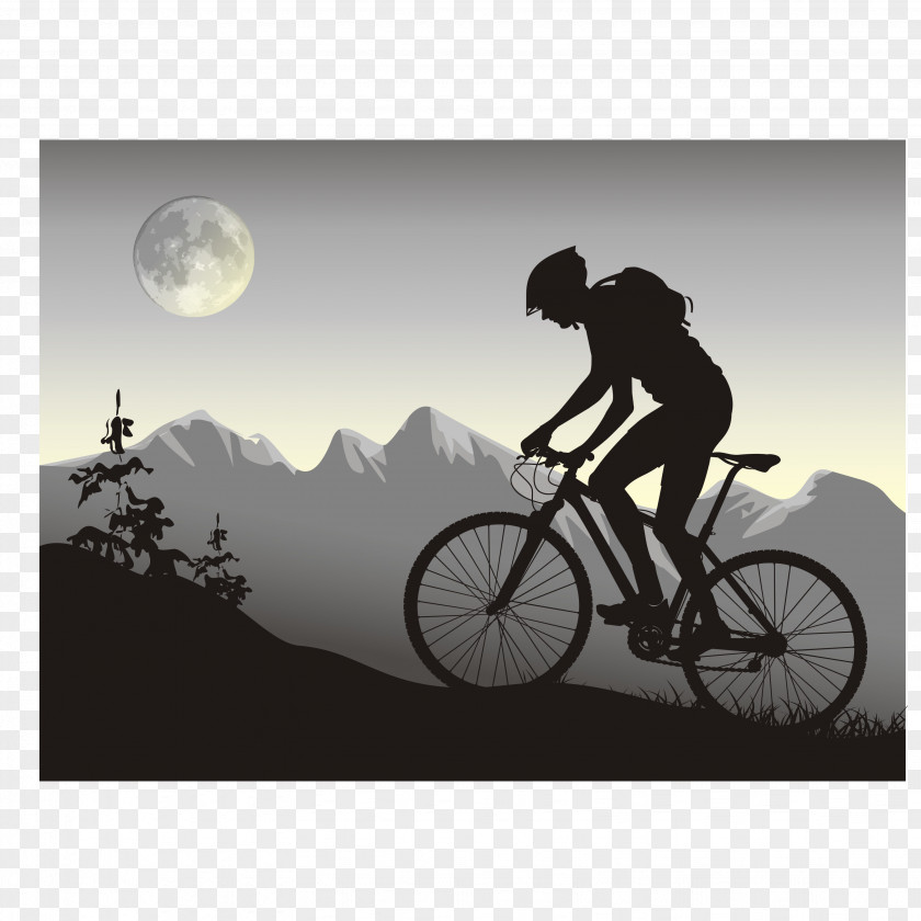 Bicycle Silhouette Wedding Invitation Greeting & Note Cards Birthday Cycling PNG