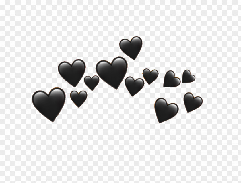 Black Heart Emoji Clip Art Transparency PNG