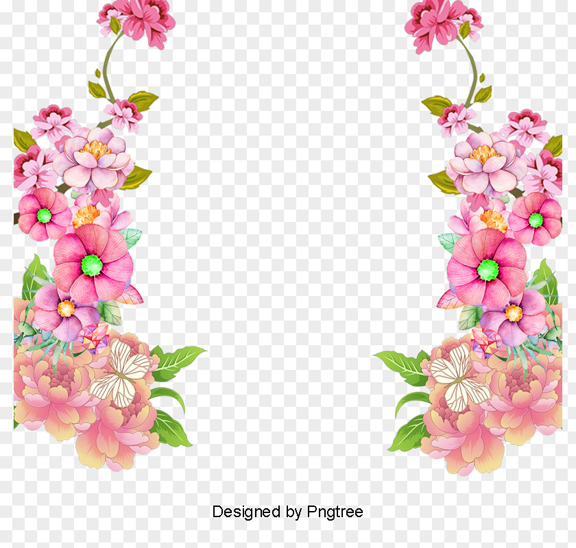 Floral Design Picture Frames Image Drawing PNG