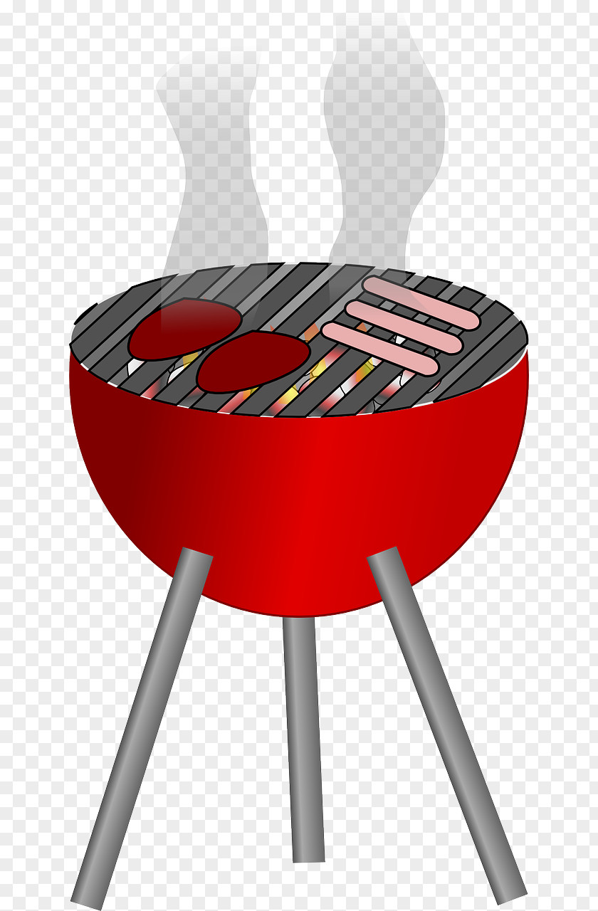 Red Barbecue Pits Chicken Hamburger Grilling Clip Art PNG