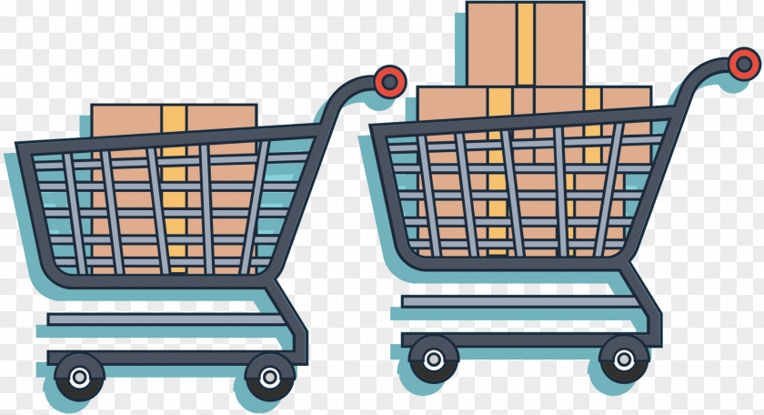 Shopping Cart Product Design Line PNG
