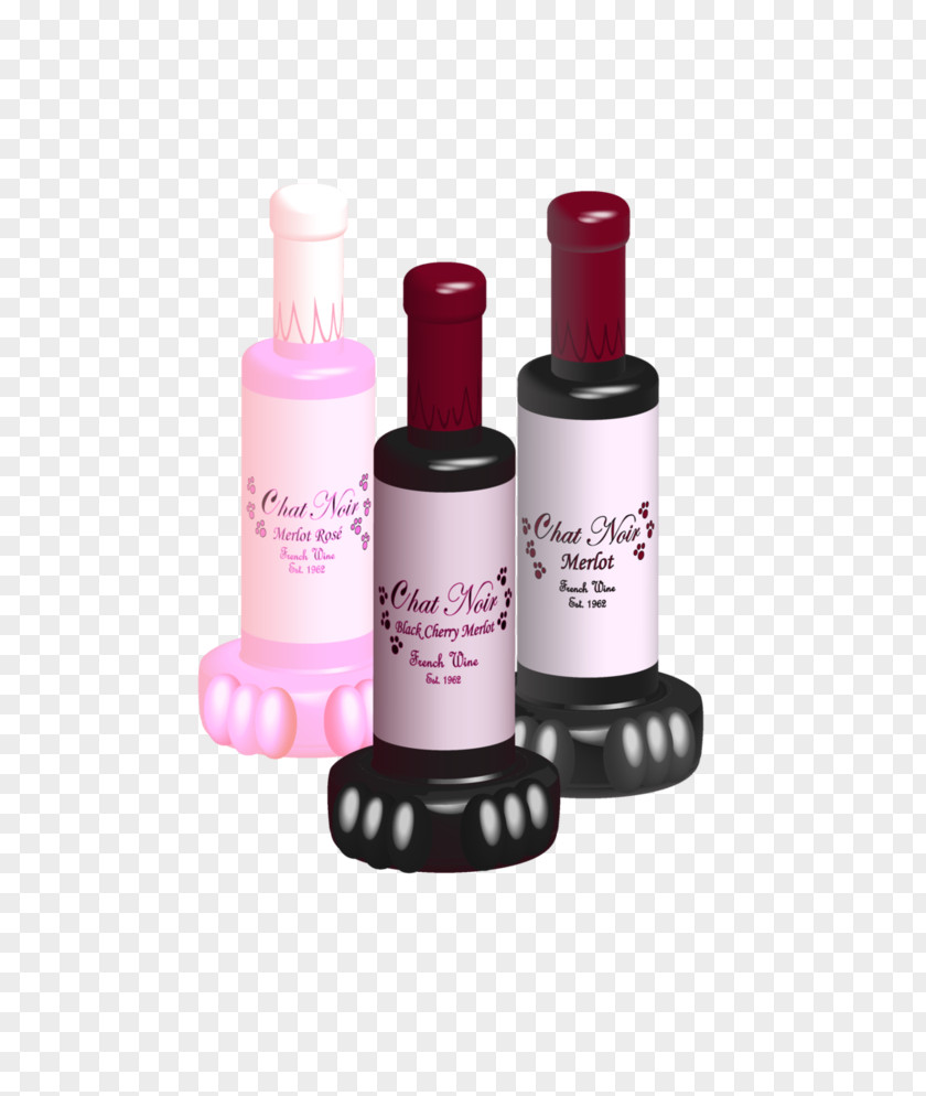 Bottle Mockup Cosmetics Magenta PNG