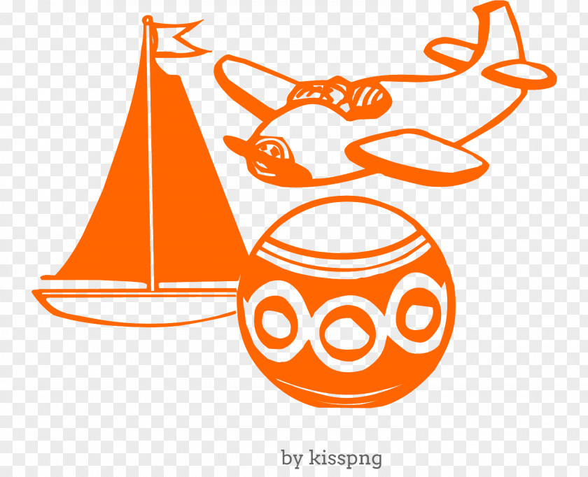 Toy Plan, Ball, Ship Clipart. PNG
