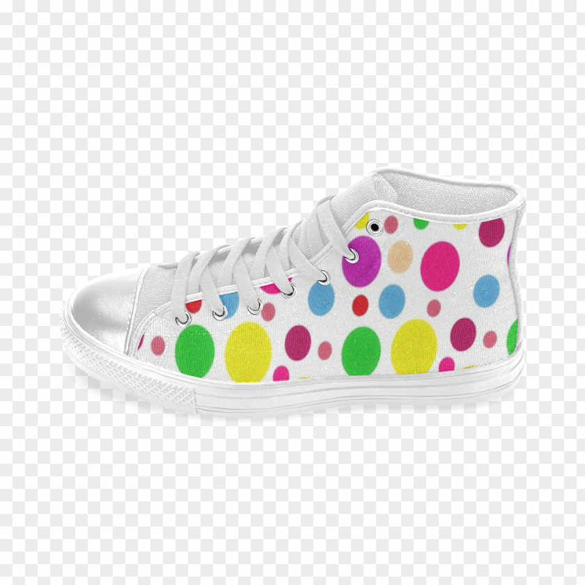 Color Moving Polka Dot Sneakers Shoe PNG