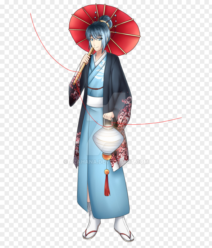 Kimono Pattern Costume Design Cartoon Character PNG