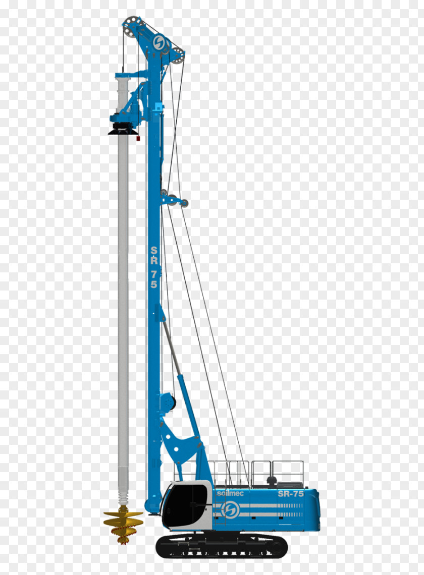 Portable Drill Rig Machine Soilmec Augers Drilling Deep Foundation PNG