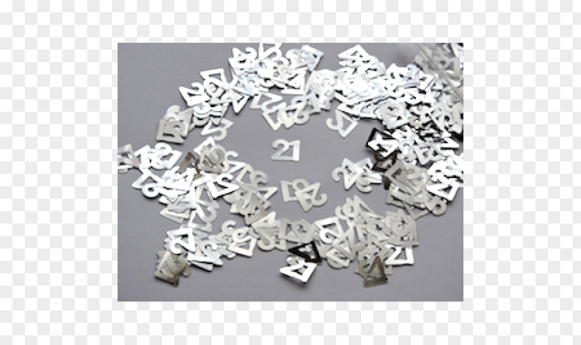 Silver Confetti White Angle Font PNG