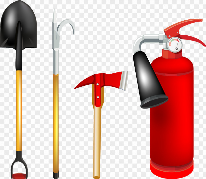 Vector Fire Extinguisher Firefighter Firefighting Tool Clip Art PNG