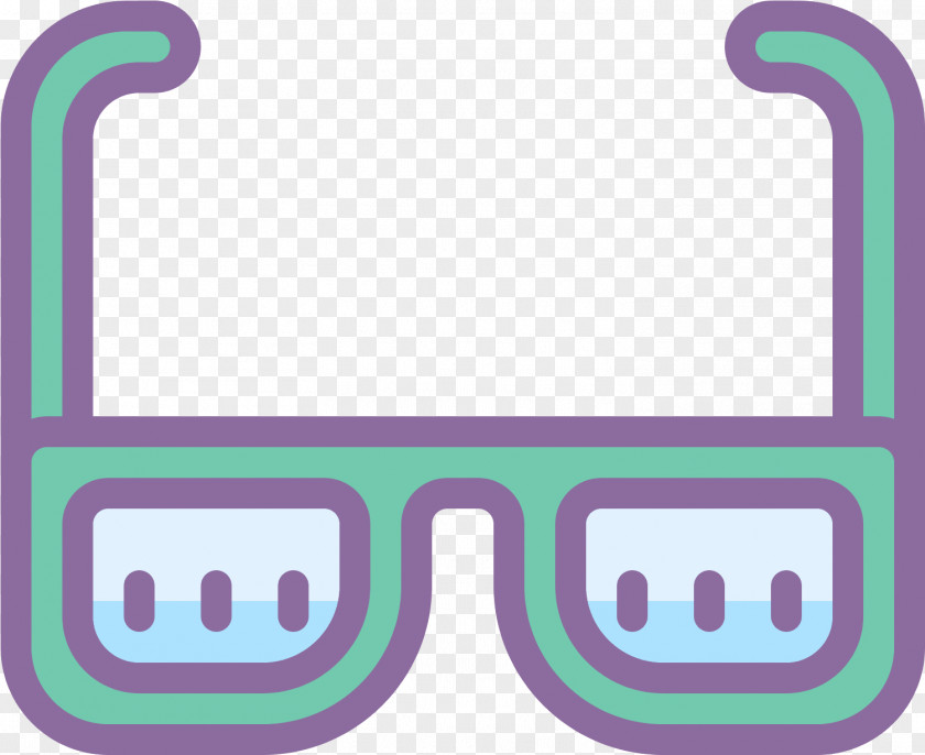 Purple Metro Cartoon Sunglasses PNG