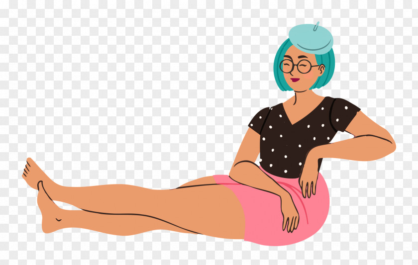 Relaxing Lady Woman PNG