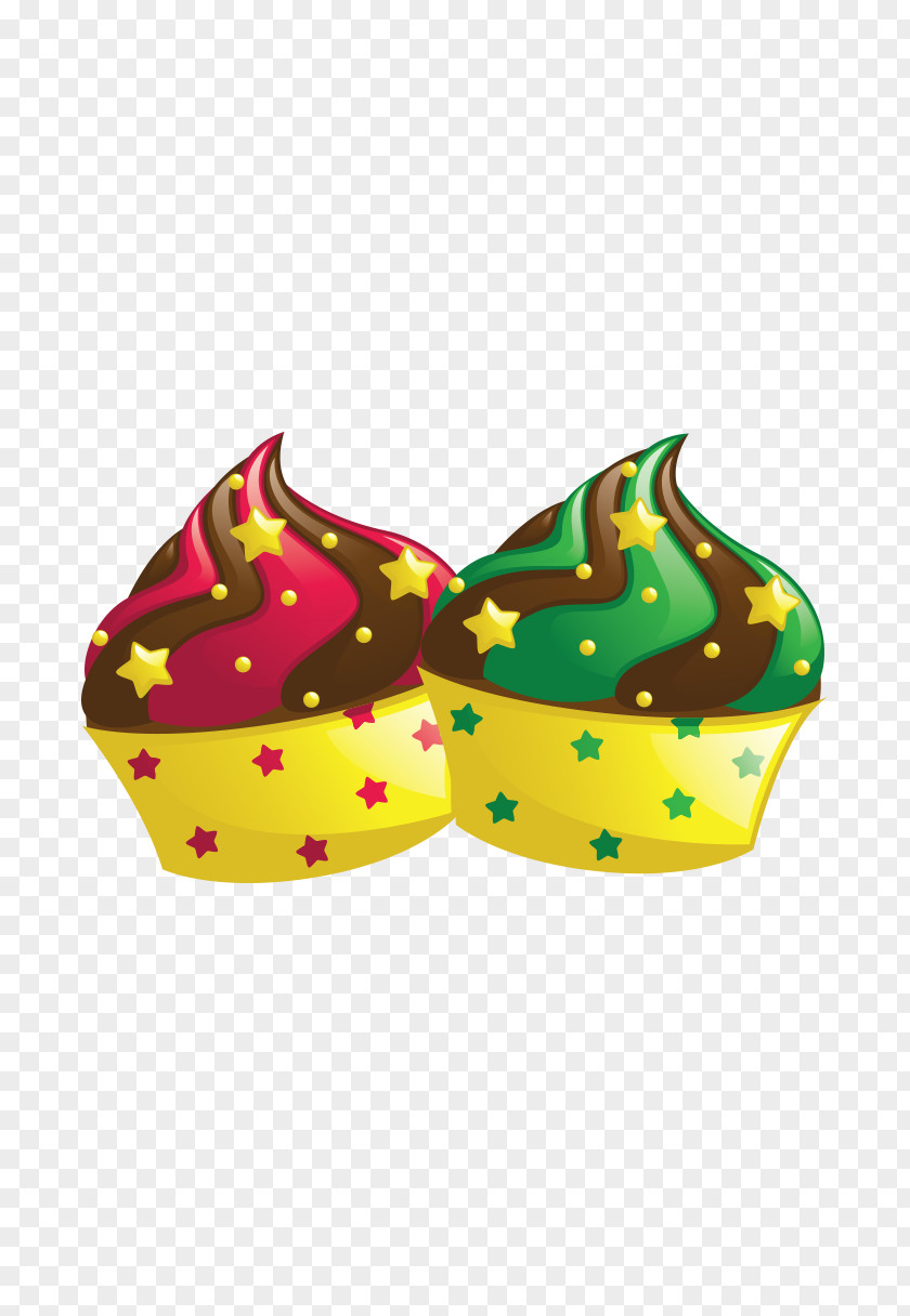 Small Red And Green Vector Elements Birthday Cake Clip Art PNG