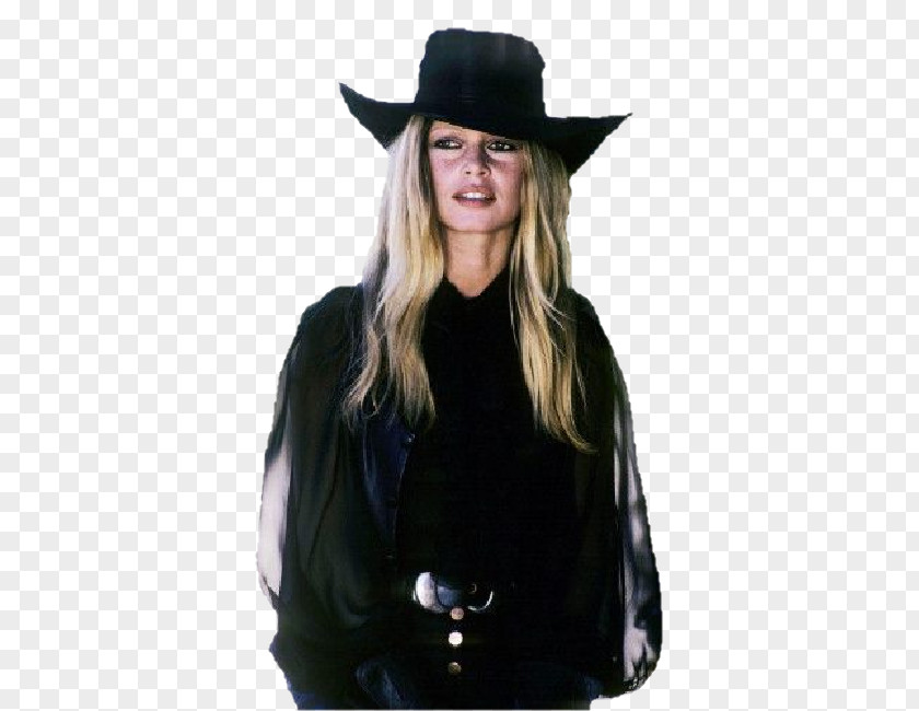 Brigitte Bardot Fedora Long Hair PNG