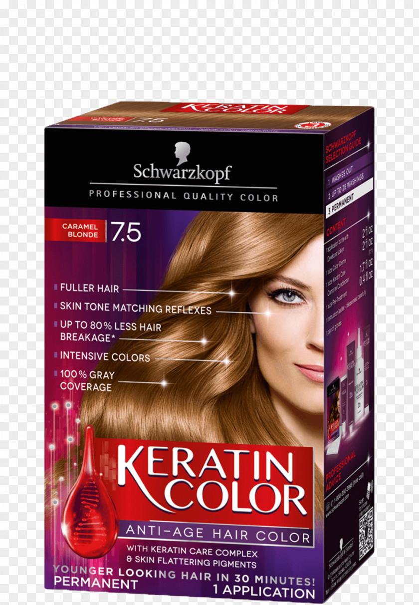 Caramel Skin Tone Schwarzkopf Keratin Color Anti-Age Hair Cream Blond Coloring PNG