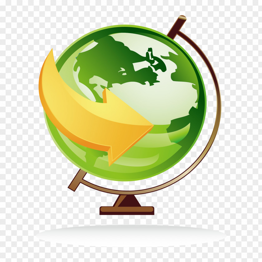 Green Globe Vector Material Icon PNG