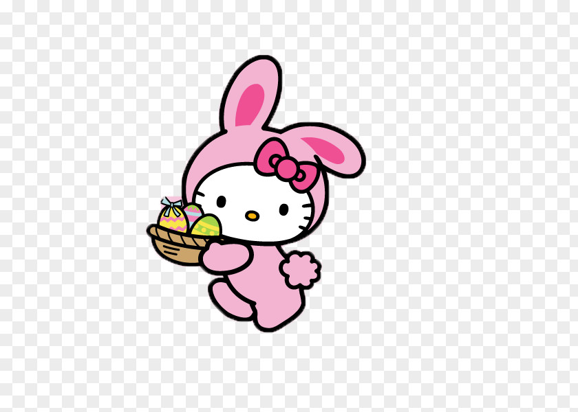 Hello Easter Bunny Kitty Desktop Wallpaper Mobile Phones PNG