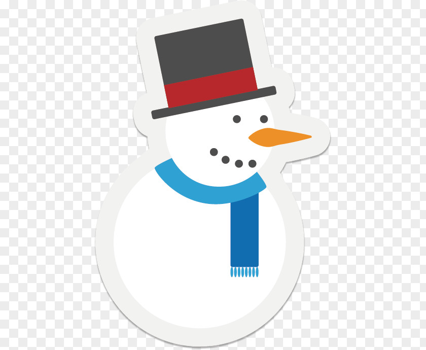 Vector Christmas Snowman Stickers Royalty-free PNG