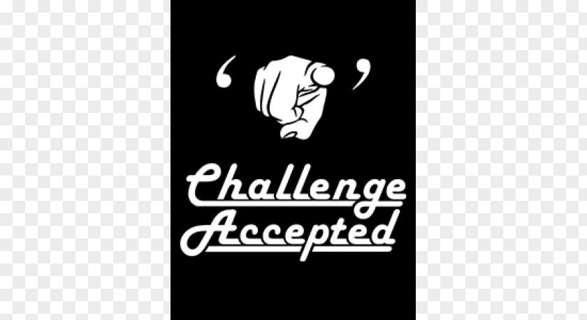 Challenge Accepted Logo Brand Black M Font PNG