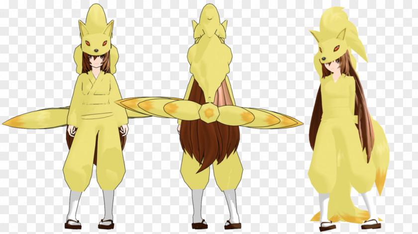 Nine Tails Costume Design Cartoon Banana PNG