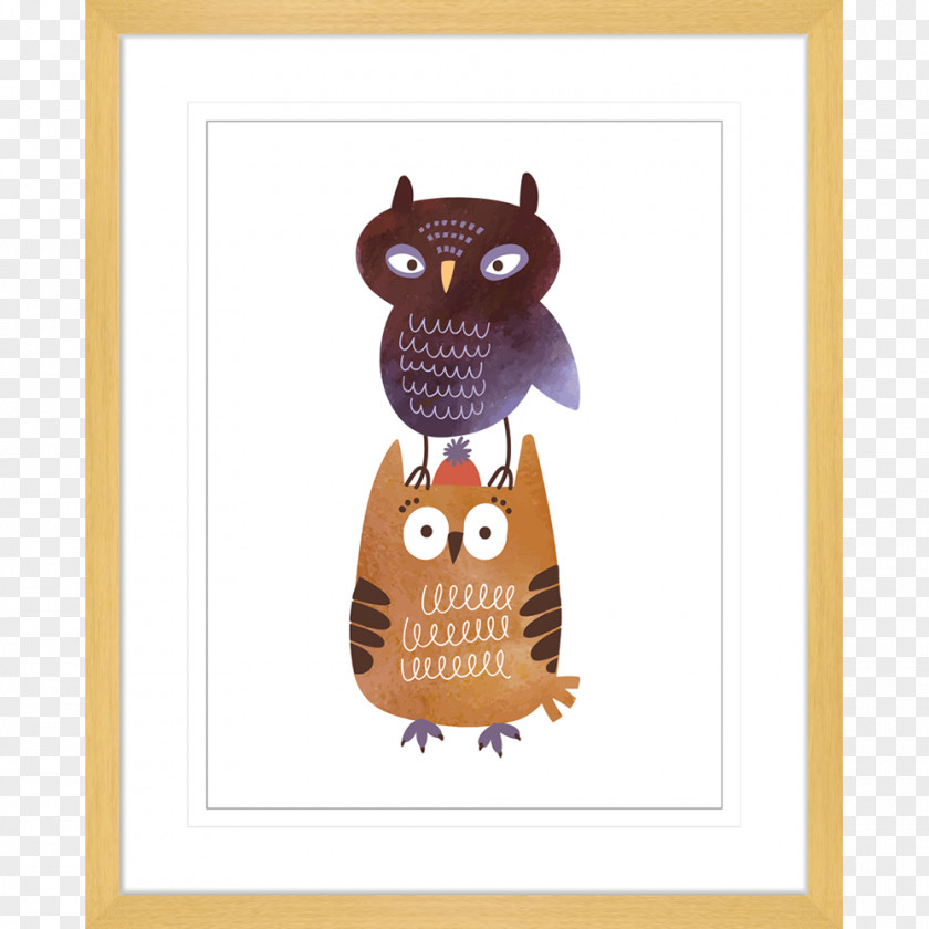 Owl White Printing Color PNG