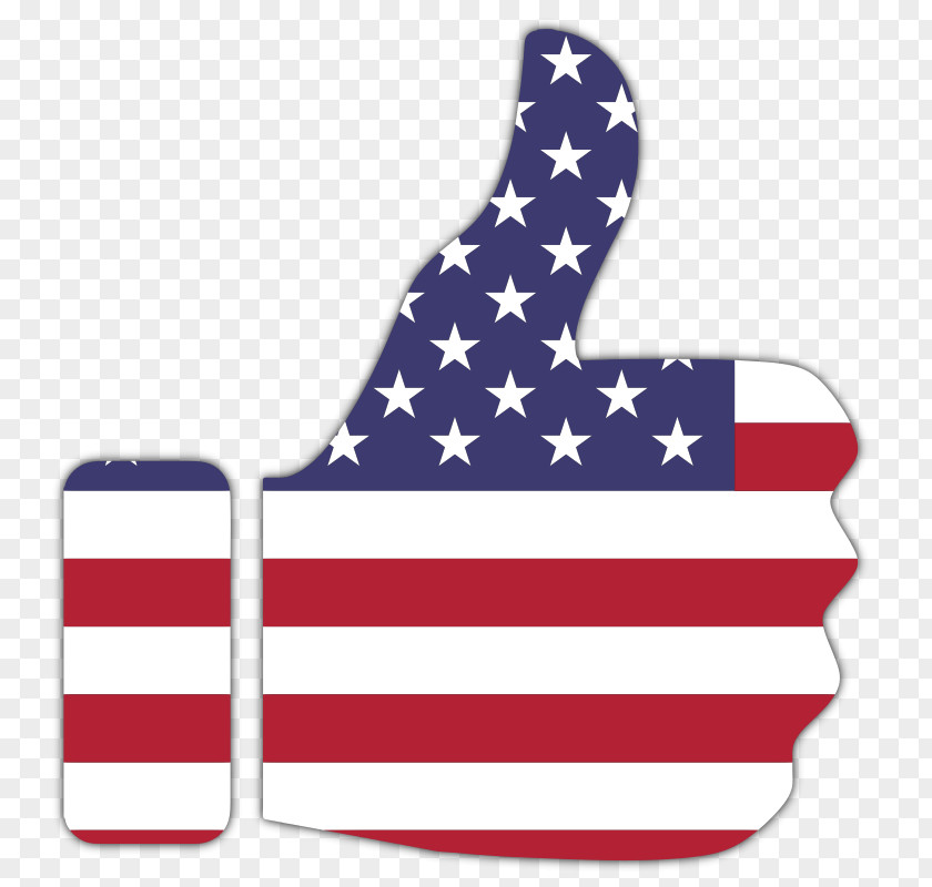 United States Flag Of The Thumb Signal Clip Art PNG