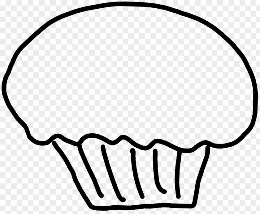 Cupcake Line Drawing Black And White Clip Art PNG