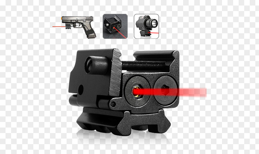 Laser Gun Sight Picatinny Rail Weaver Mount Firearm Pistol PNG