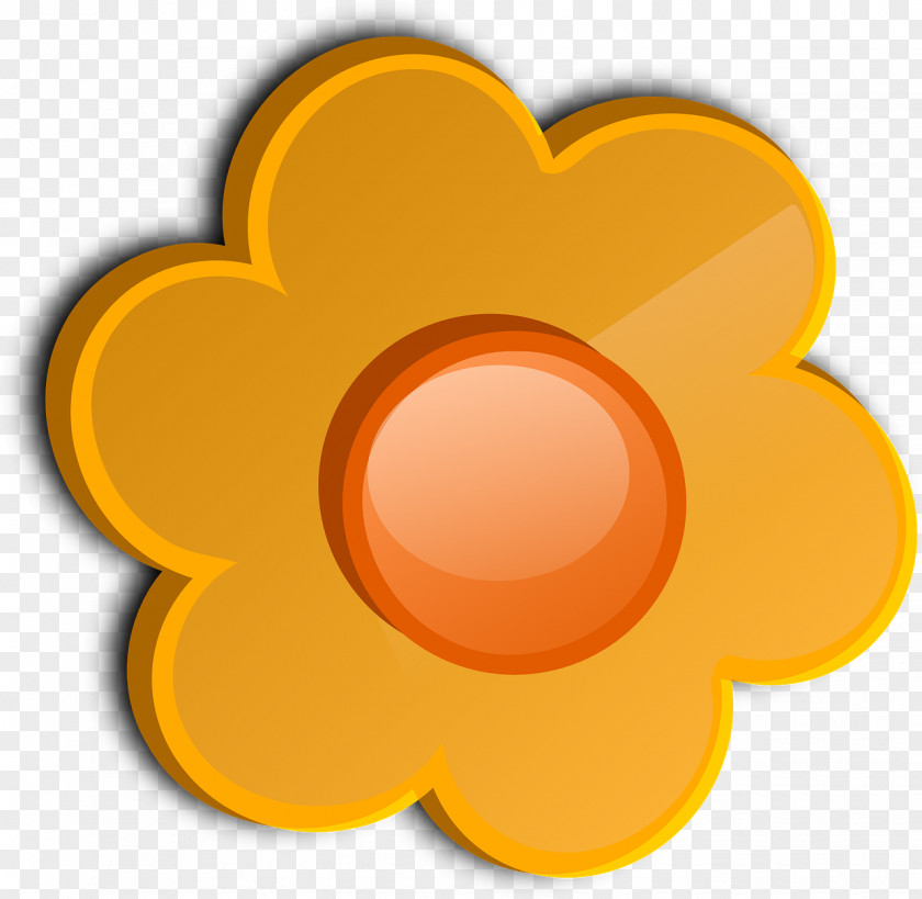 Orange Yellow Flower Clip Art PNG