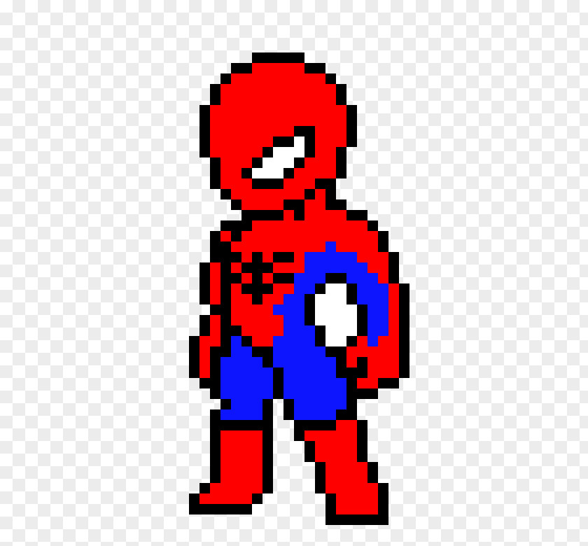 Spider-man Spider-Man Deadpool Pixel Art Marvel Heroes 2016 Bead PNG