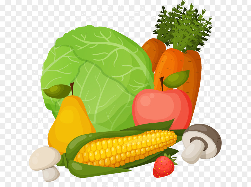 Vector Yeah Dish Carrot Corn Mushroom Pear Fruit Salad Vegetable Vegetarian Cuisine PNG