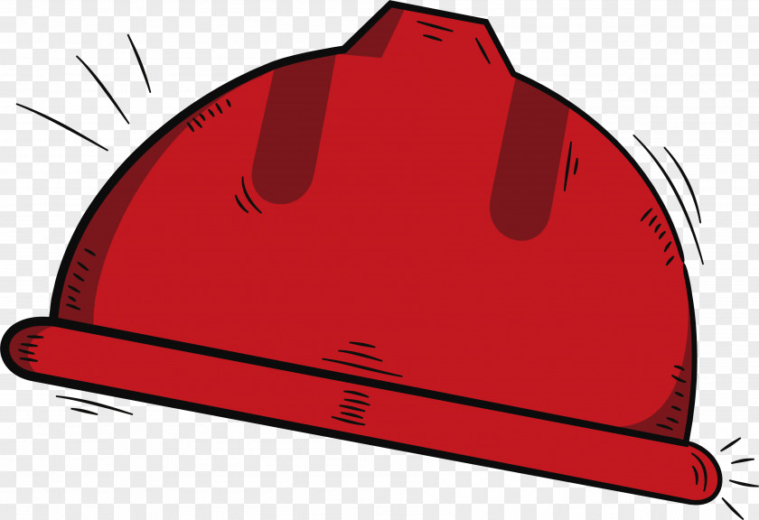 Red Hand-painted Helmet Computer File PNG