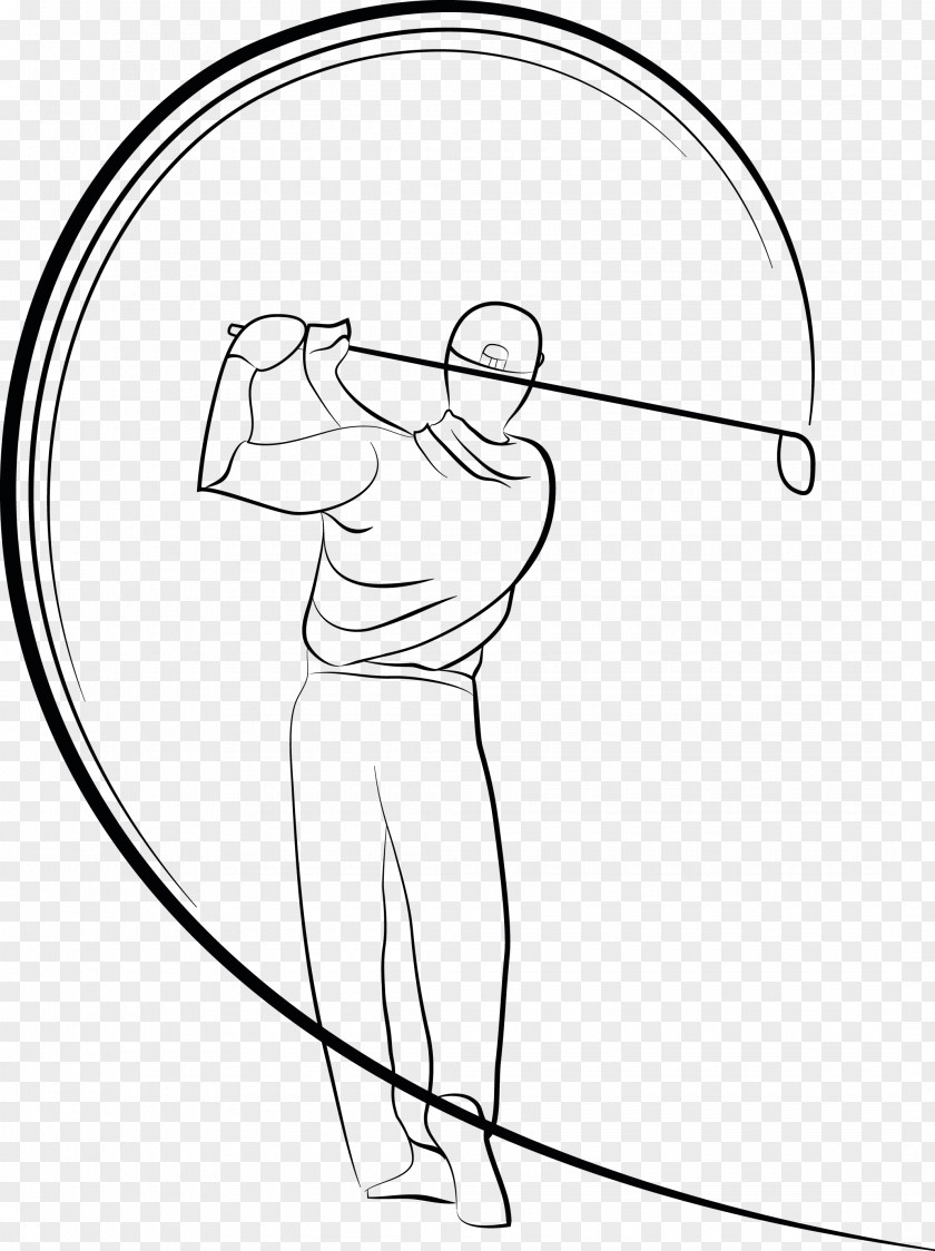 Golfer Vector Material Golf Ball PNG