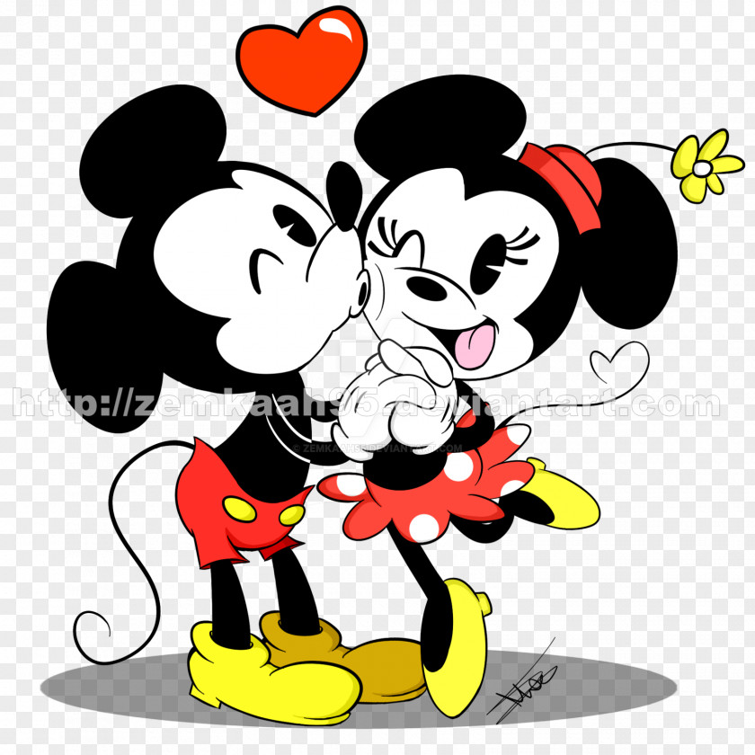Mickey Minnie Love Mouse Drawing PNG