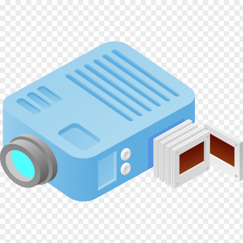 Blue Projector Model Video Icon PNG
