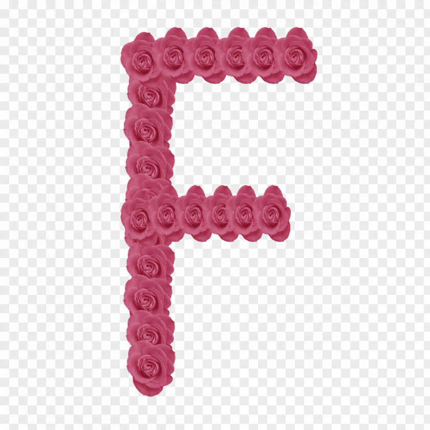 Granny Letter Alphabet Initial Rose Pink PNG