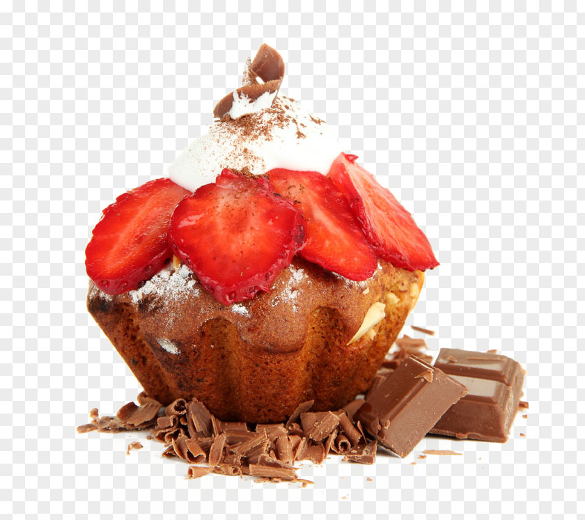 Strawberry Chocolate Cake Muffin PNG