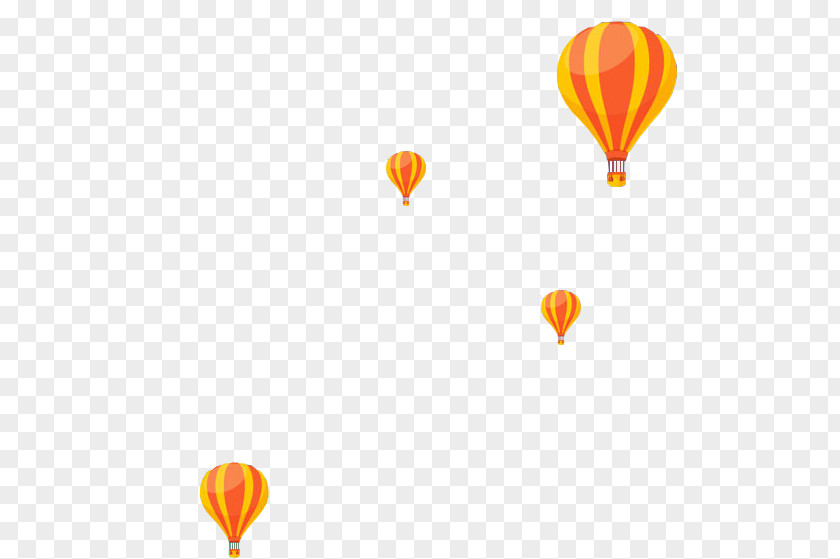 Flattened Hot Air Balloon Material Cartoon PNG
