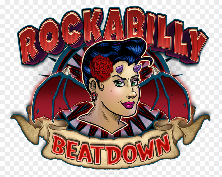 Logo Rockabilly Beatdown Art PNG Art, rockabilly pin up clipart PNG