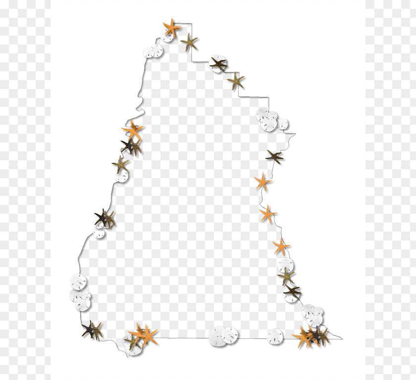Starfish Outline Body Jewellery PNG