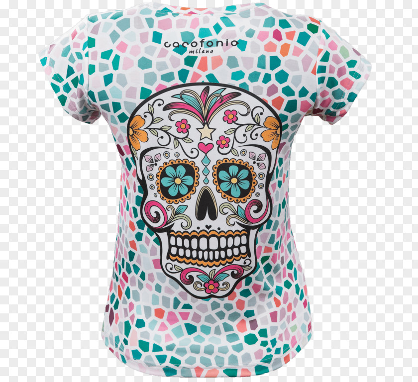 T-shirt Long-sleeved Santa Muerte Calavera PNG