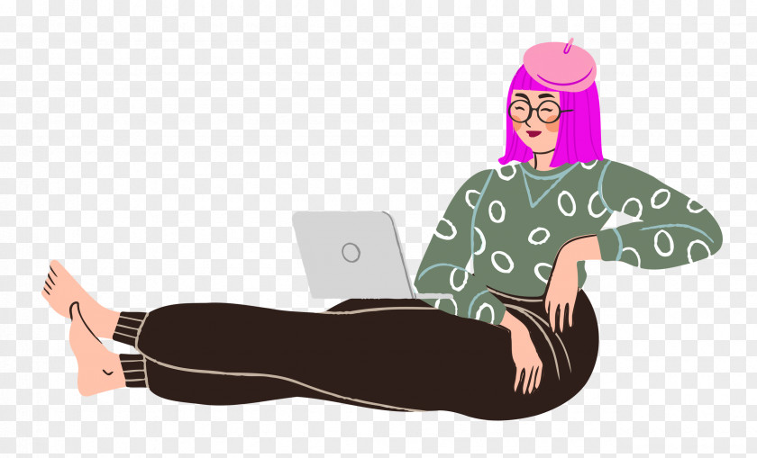 Relaxing Lady Woman PNG