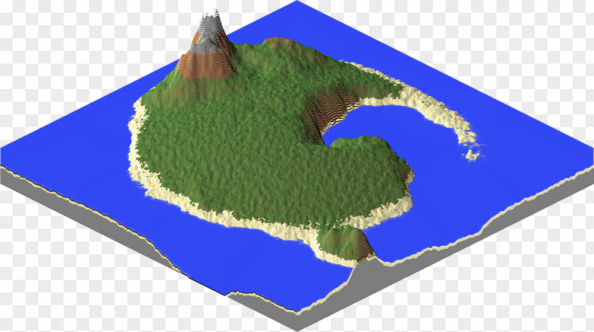 Floating Island Minecraft Heightmap Terrain Rendering Perlin Noise PNG