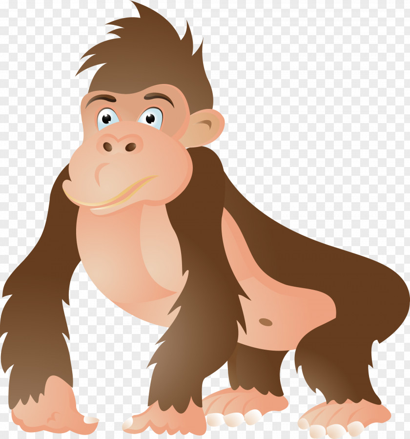 Gorilla Vector Ape Chimpanzee Cartoon Clip Art PNG