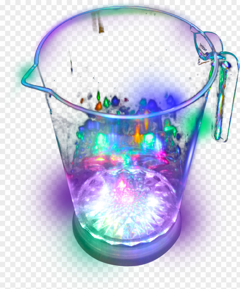 Light Light-emitting Diode Glass Liquid Pitcher PNG