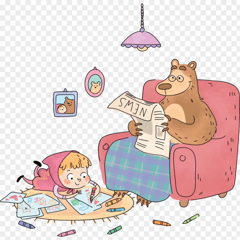 Masha And The Bear Sticker Child Wall PNG