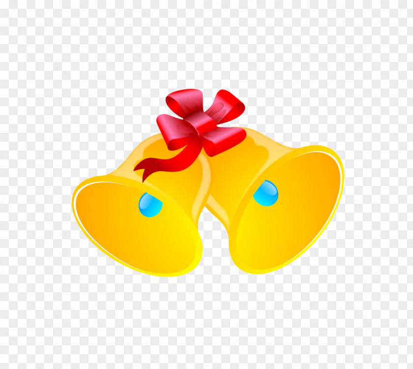 One Pair Of Yellow Bell Butterfly Clip Art PNG