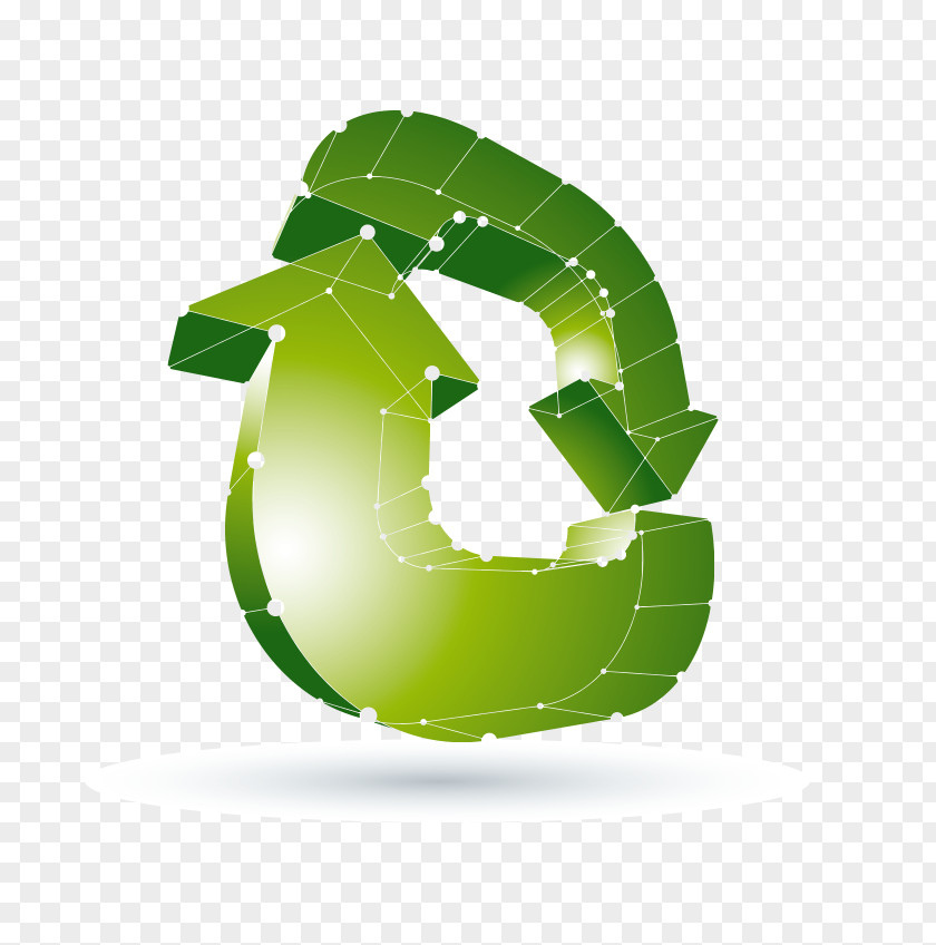 Three-dimensional Vector Arrow Recycle PNG